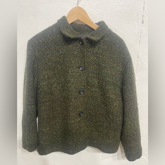 Swampy green knit vintage oversized jacket - Picture 4 of 6